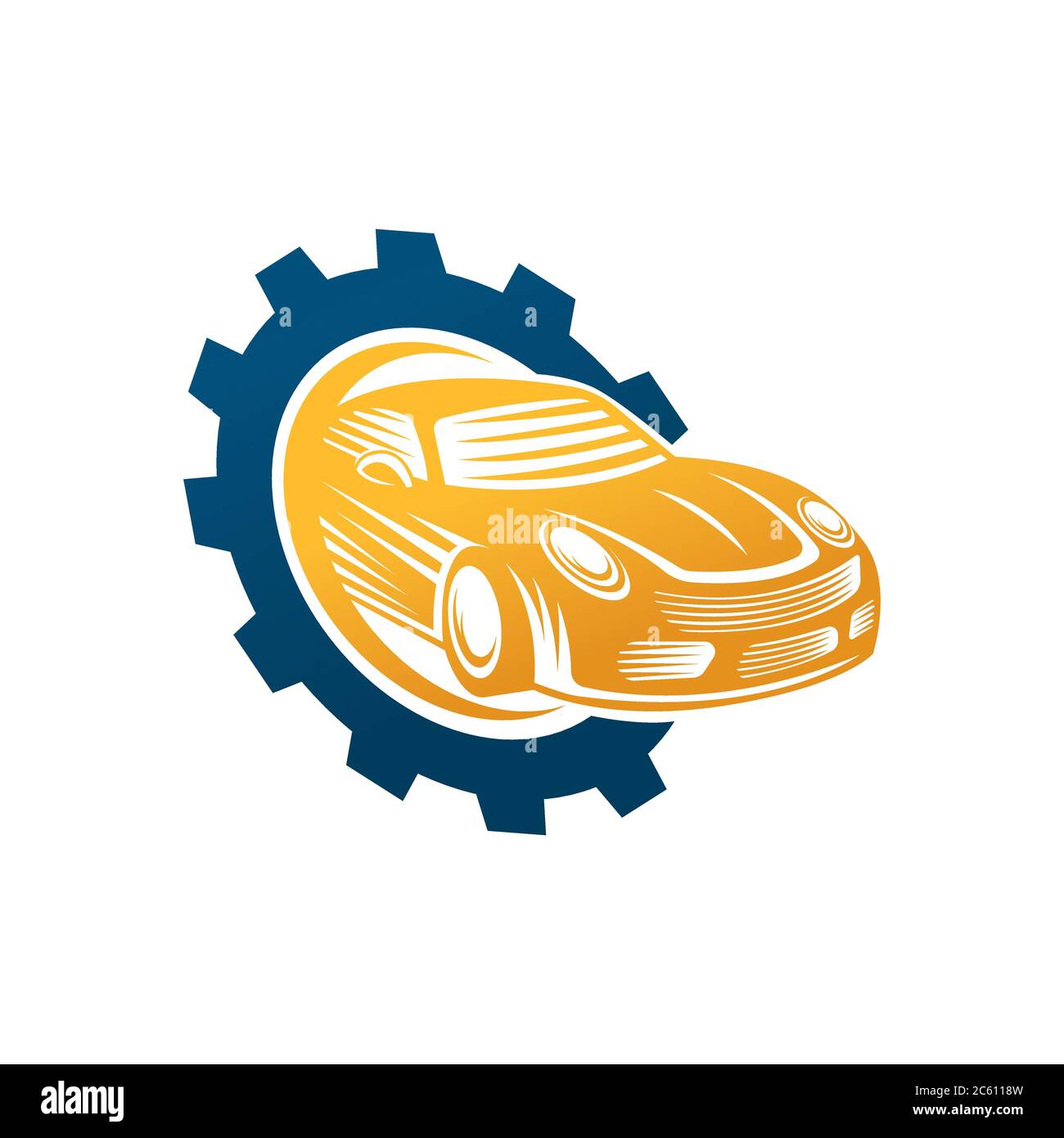 Icono de logotipo de auto plantilla de ilustración vectorial. Moderno coche  deportivo vector logo icono silueta diseño. Auto coche logotipo vector  ilustración para la reparación de coches Imagen Vector de stock -