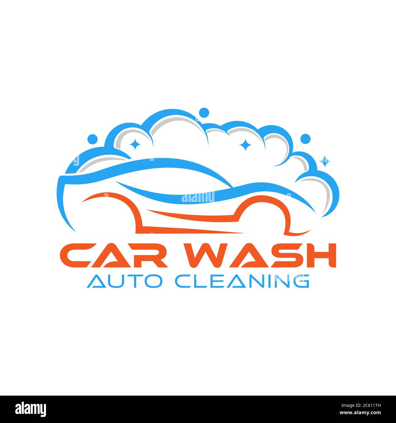 Ilustración de vector de lavado de coches sobre fondo azul, coche rojo que  se lava con jabón 4869676 Vector en Vecteezy