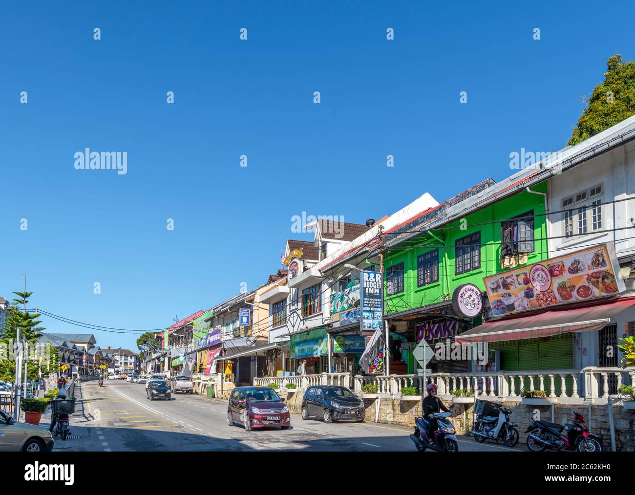 El centro de la ciudad, Tanah Rata, Cameron Highlands, Malasia Foto de stock