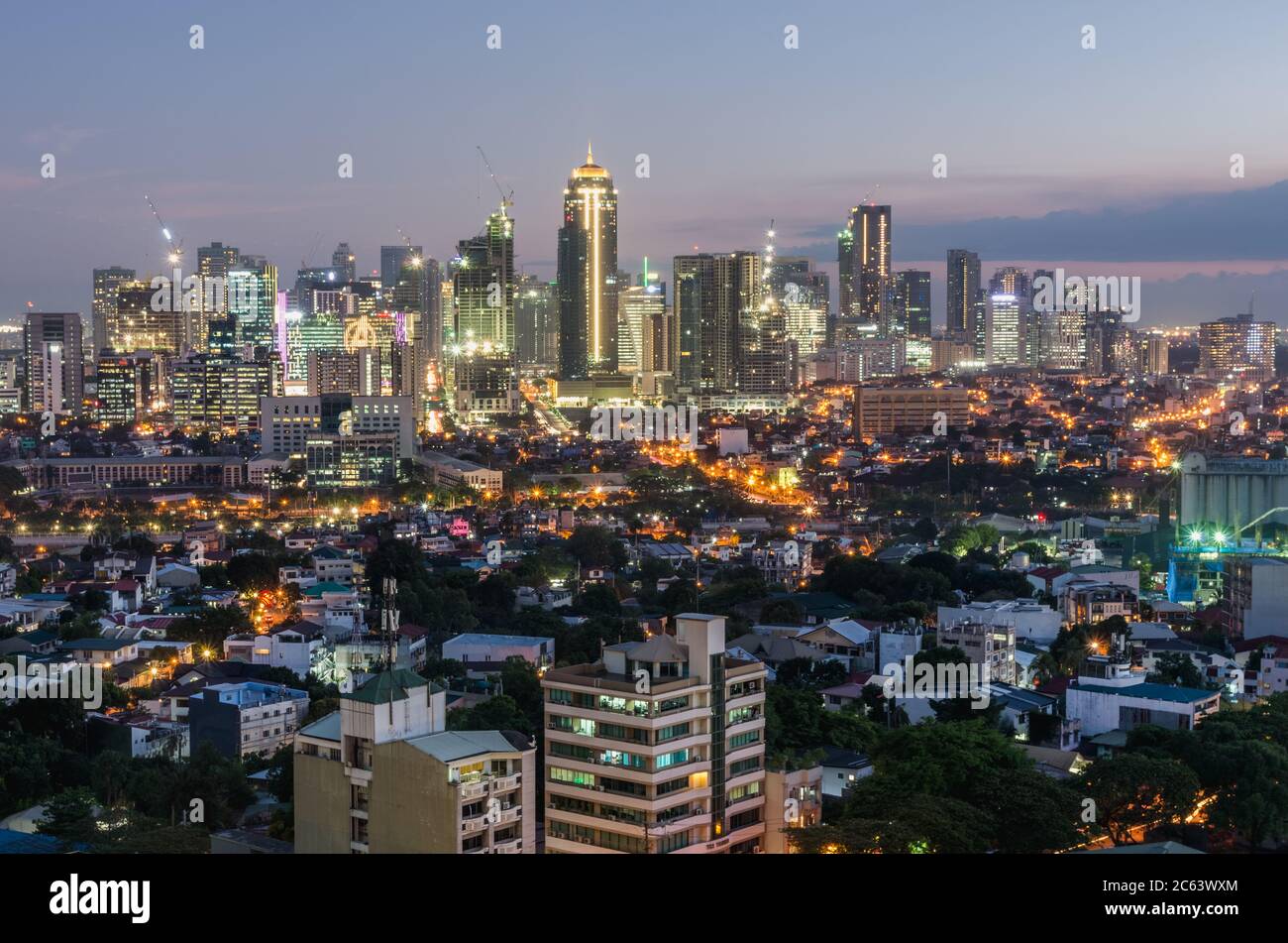 Horizonte de Manila, Filipinas Foto de stock
