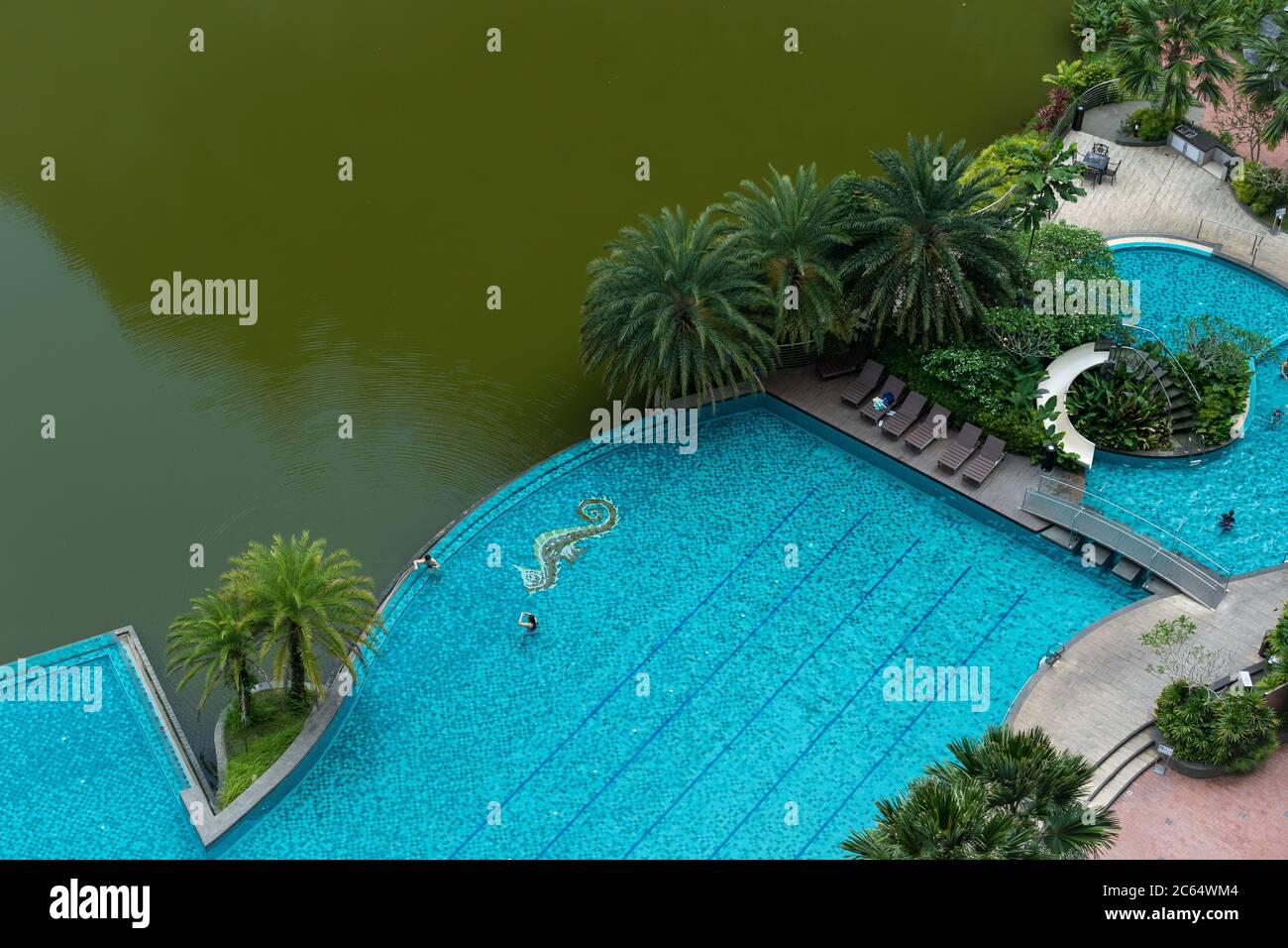 El Haven Hotel Resort es un refugio situado en Ipoh, Malasia, ubicación tranquila rodeado de lago y bosques Foto de stock