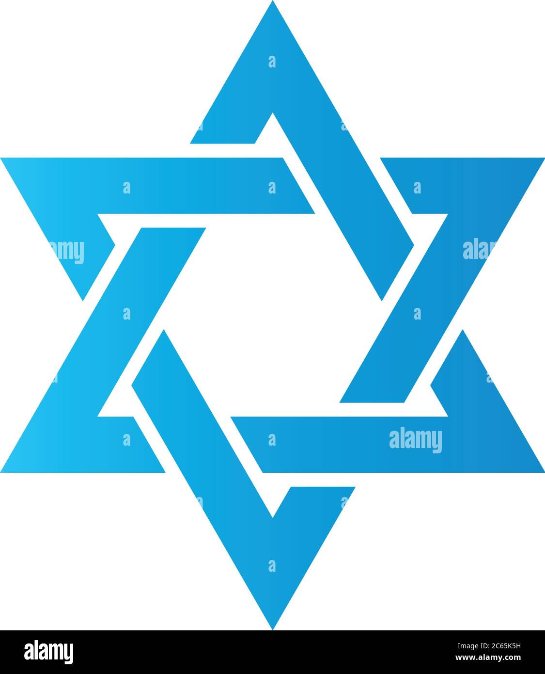 Estrella de David. Signo de hexagrama. Símbolo de la identidad judía y