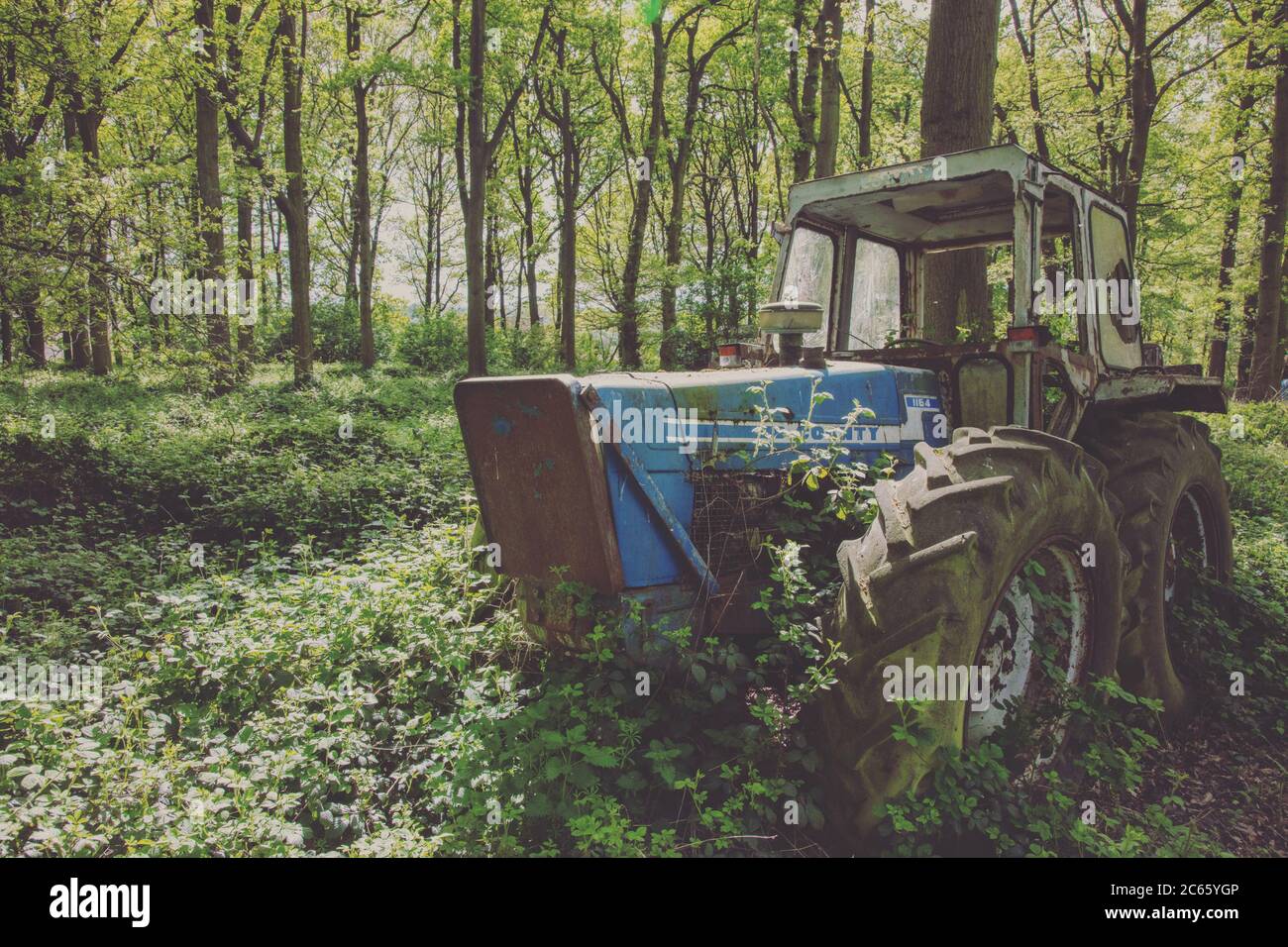 Abandonado y olvidado tractor Ford Foto de stock