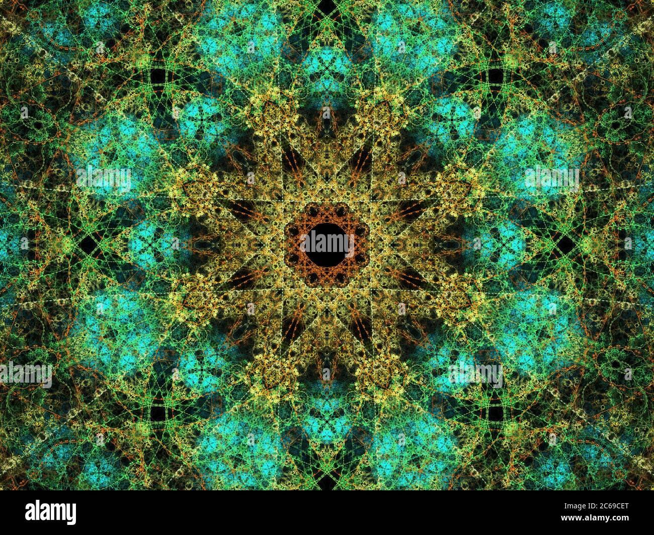 Arte fractal Mandala Foto de stock