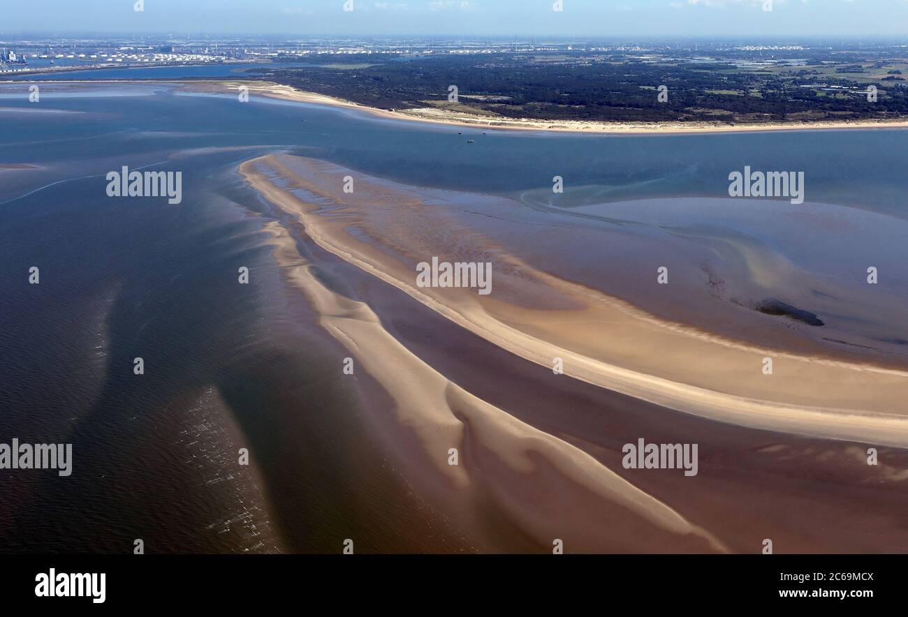 Zona costera de Voordelta, países Bajos Foto de stock