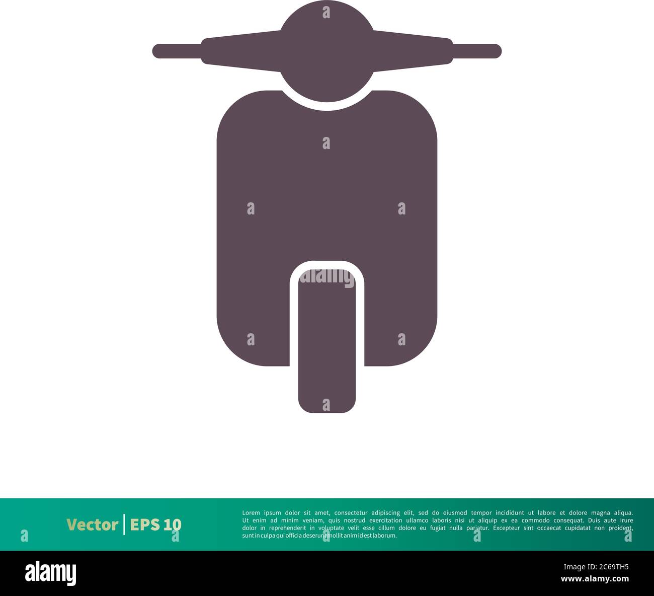 Icono de scooter Vector Logo plantilla Ilustración Diseño. EPS vectorial editable 10. Ilustración del Vector
