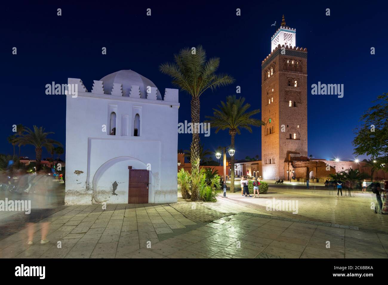 Mezquita Koutoubia, Sitio del Patrimonio Mundial de la UNESCO, Marrakech (Marrakech), Marruecos, Norte de África, África Foto de stock