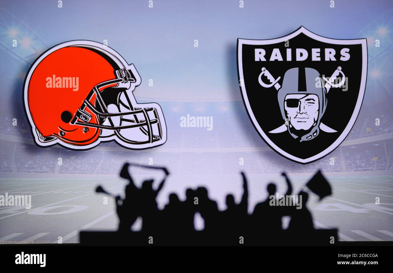 Cleveland Browns vs. Las Vegas Raiders. Apoyo de los fans en el NFL