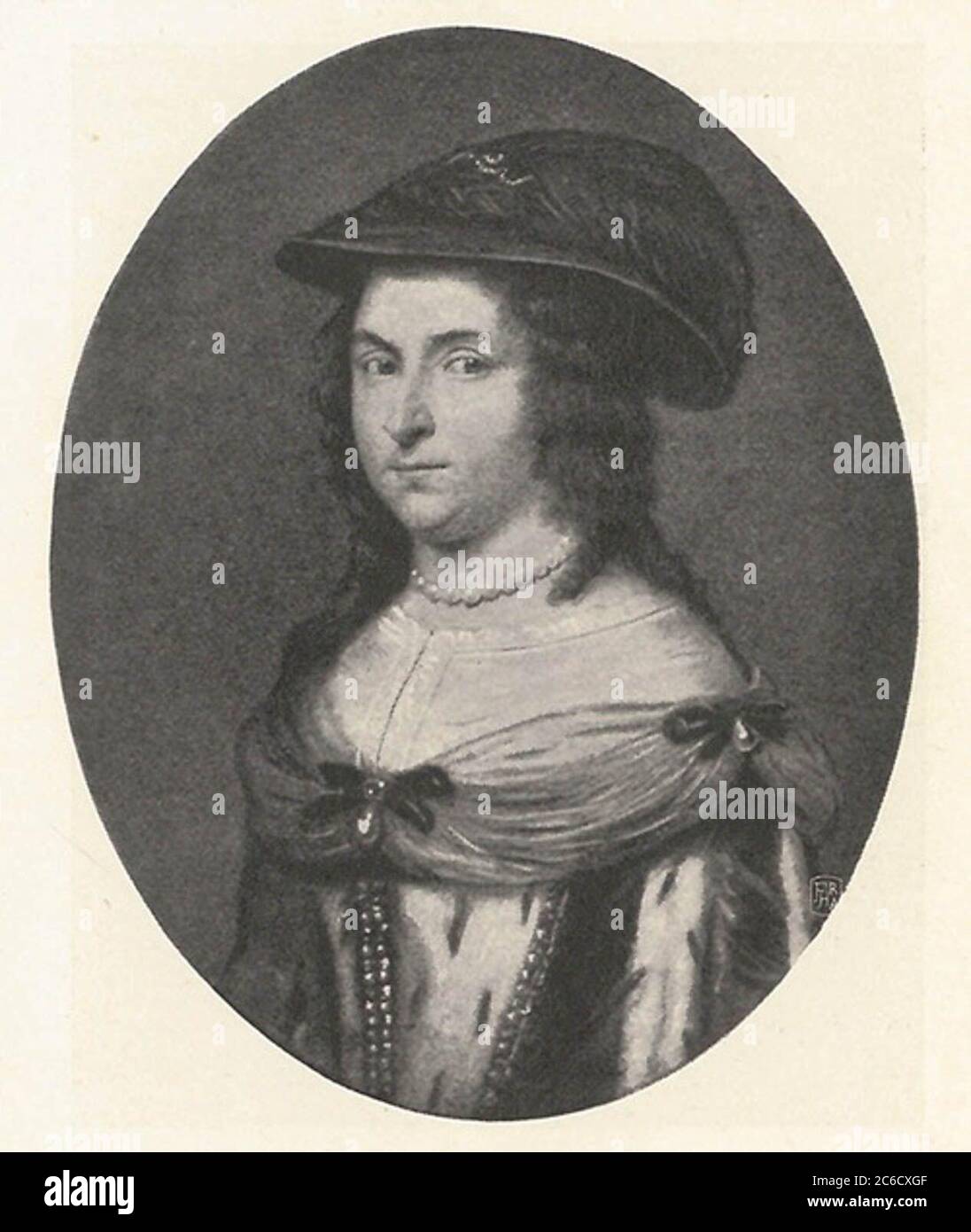 Hedevig Ulfeldt, hija del rey Christian IV de Dinamarca y Kirsten Munk (n. 1626) Foto de stock