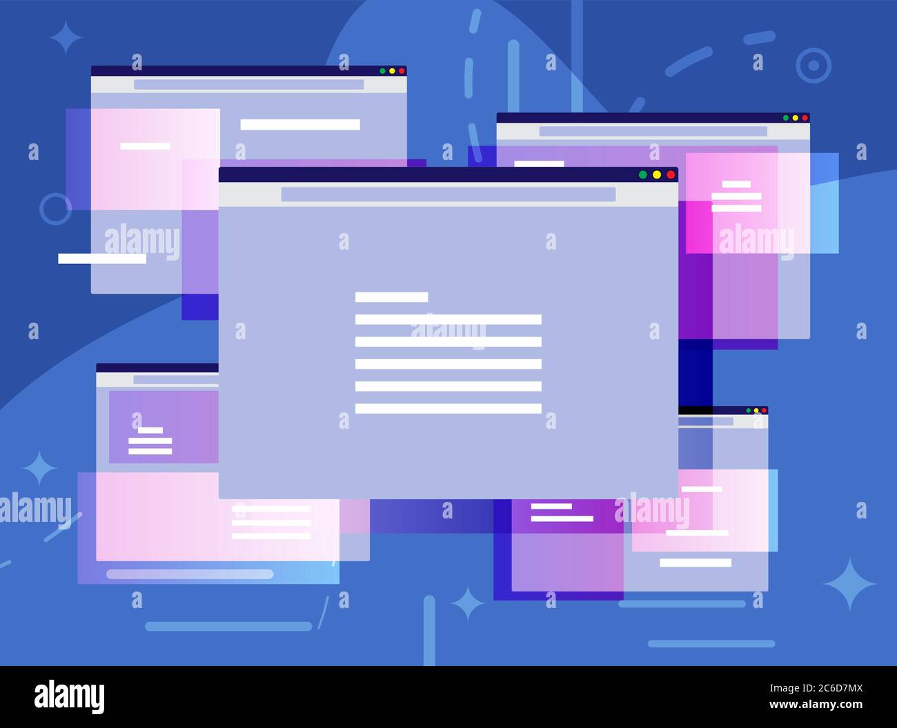 Ventana del navegador. Interfaz de usuario del sistema operativo, gui