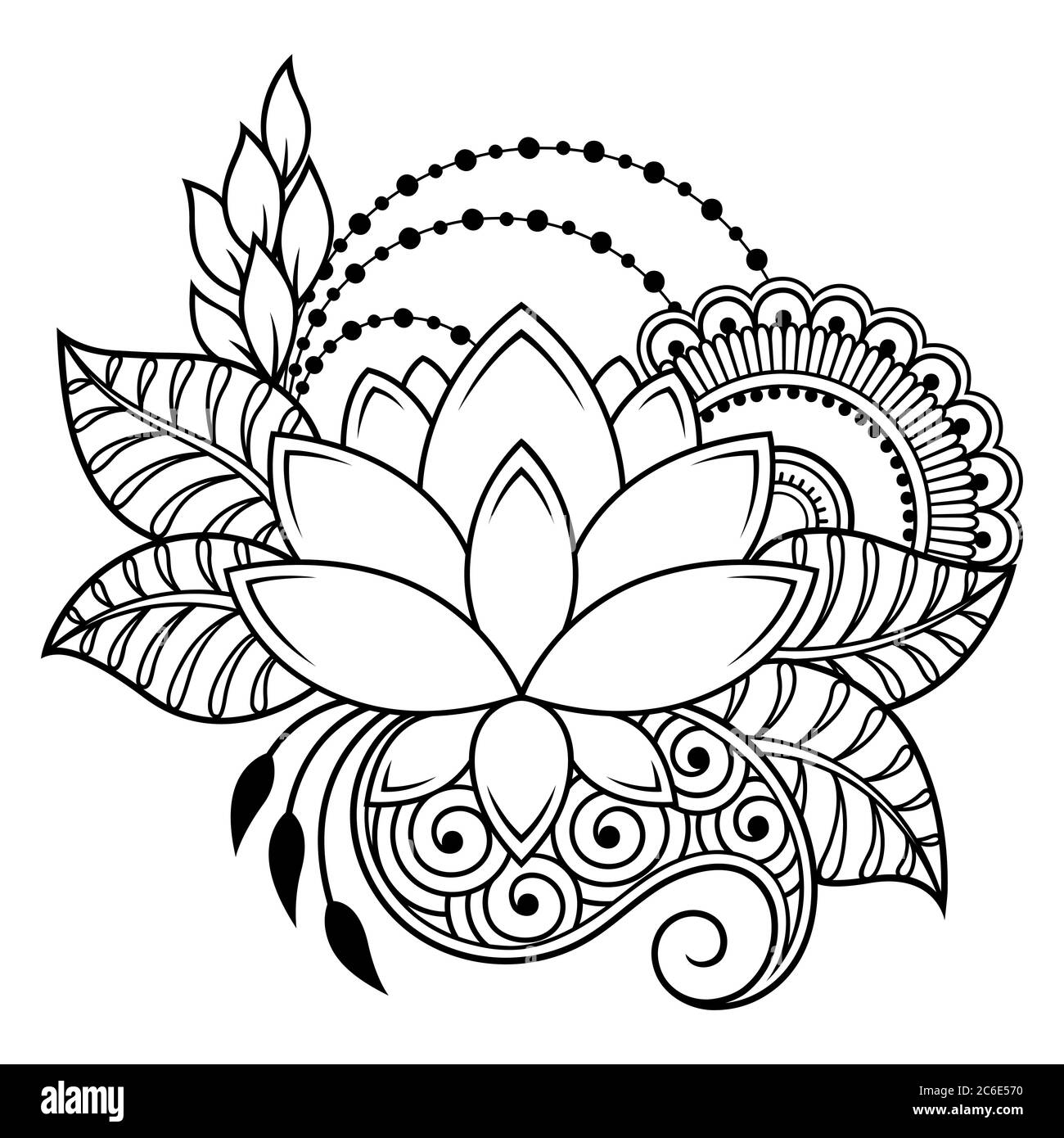 Diseño de flores de Mehndi para dibujo y tatuaje de henna. Decoración en estilo étnico oriental, indio Imagen Vector de stock - Alamy Diseño de flores de Mehndi para dibujo y tatuaje de henna. Decoración en estilo étnico oriental, indio Imagen Vector de stock - Alamy