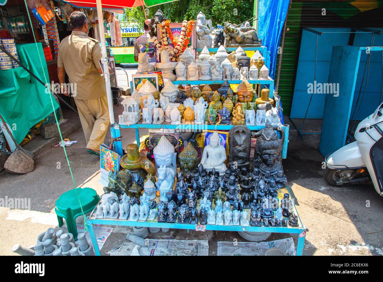 lugares turísticos en mysore,mysuru,karnataka,sur de la india,mysore zoo,mysuru tempe,mysore turismo y calle vendedores, museo de arena, museo de escultura mysore Foto de stock