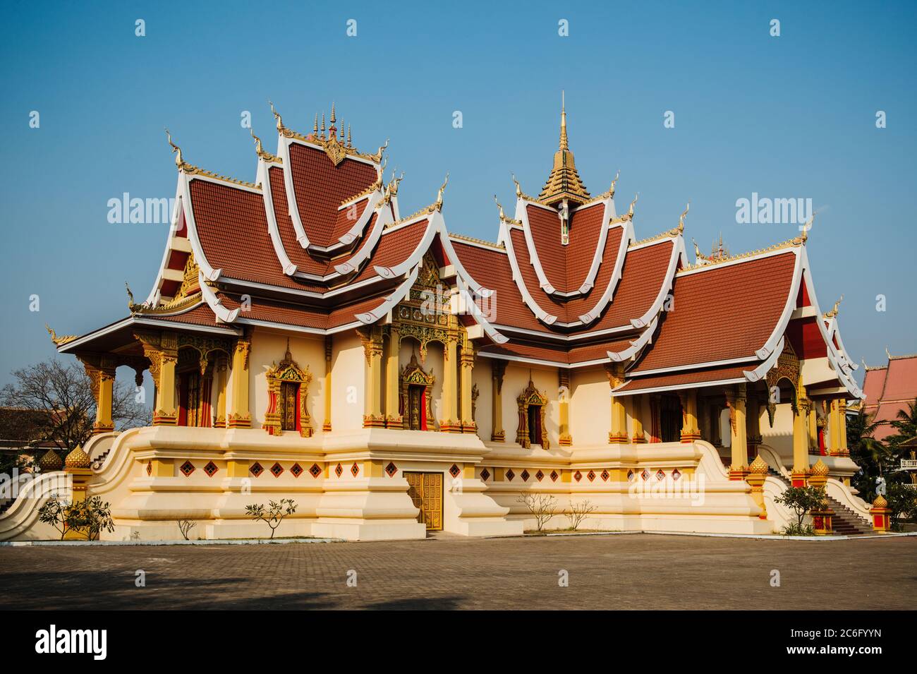 Wat That Luang Neua Temple, Vientiane, Laos, Sudeste de Asia Foto de stock