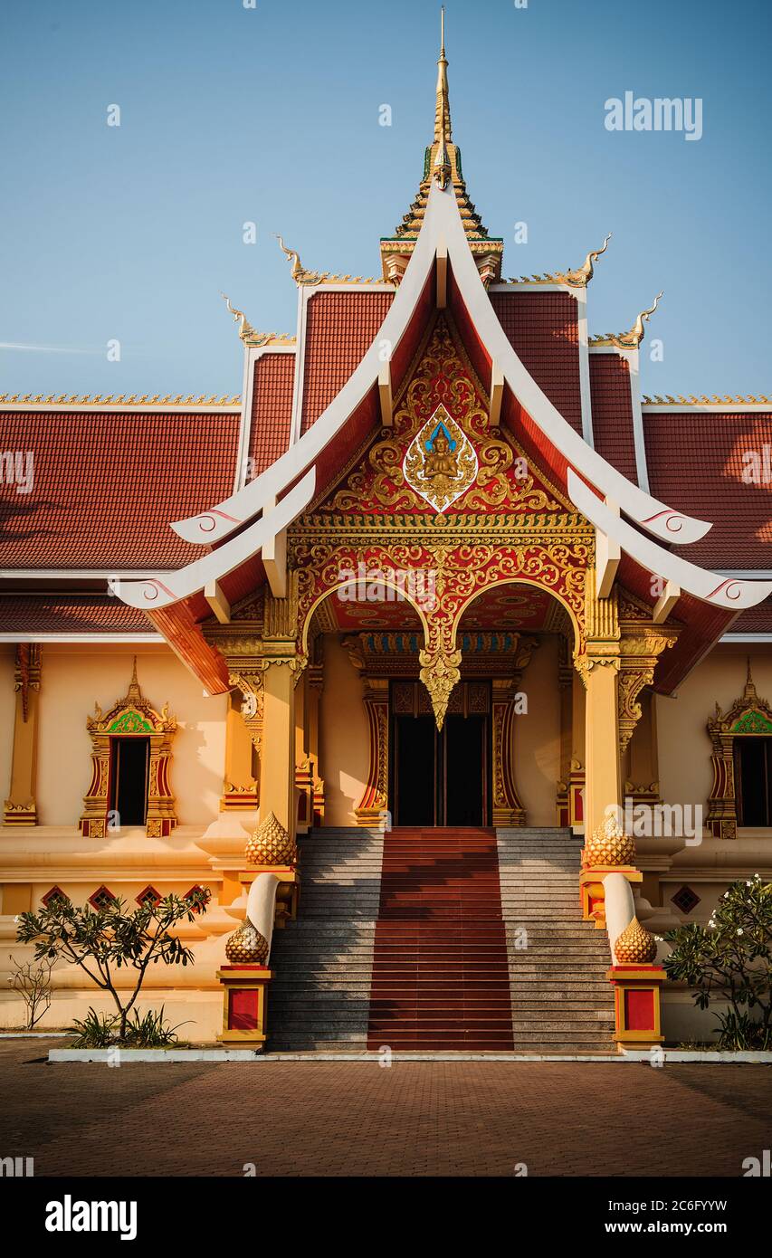 Wat That Luang Neua Temple, Vientiane, Laos, Sudeste de Asia Foto de stock