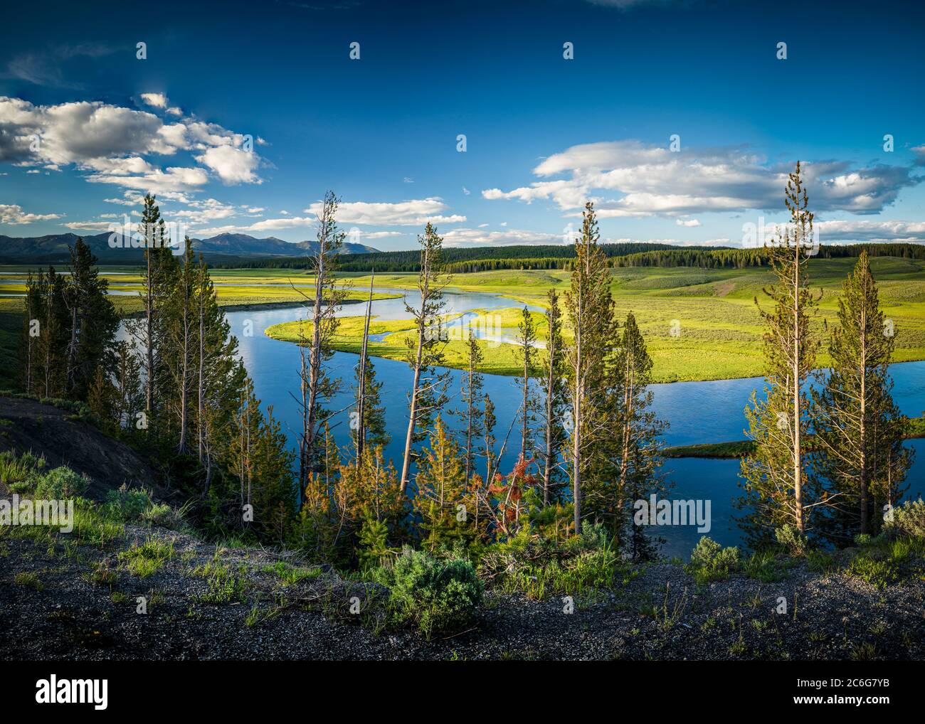 Parque Nacional Grand Teton, Estados Unidos. El paisaje es único y parte de las Montañas Rocosas. Foto de stock