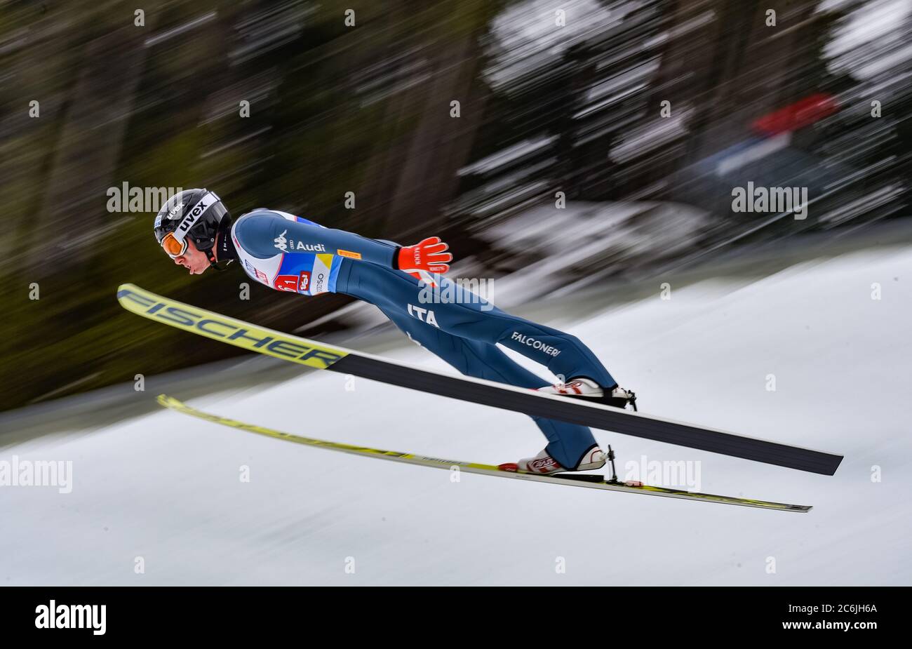 Puente de esquí italiano, en el Campeonato del Mundo Nórdico FIS 2019, Seefeld, Austria. Foto de stock