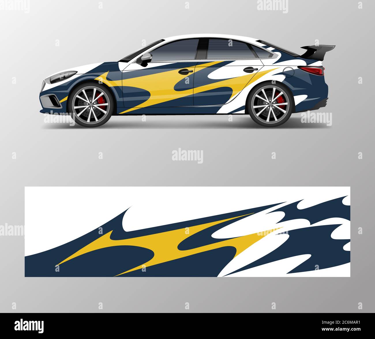 diseño envolvente coche deportivo personalizado. Diseño de pegatinas calcomanías para coches deportivos Imagen de stock - Alamy