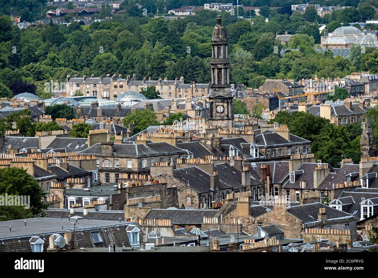 Vista del norte de Edimburgo desde Calton Hill, Edimburgo, Escocia, Reino Unido. Foto de stock