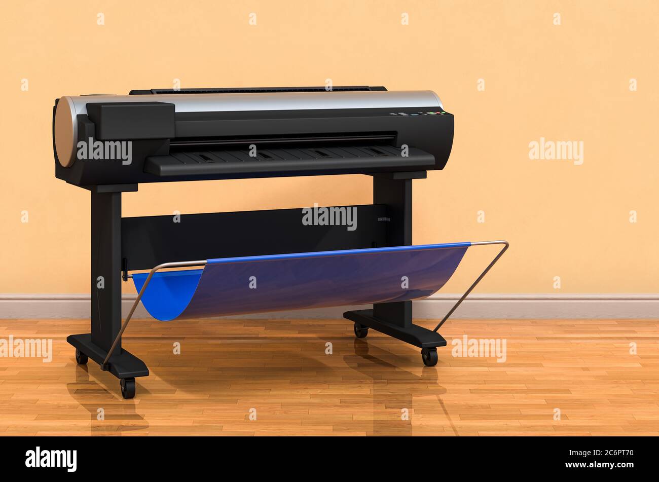 Plotter, impresora de inyección de tinta de gran formato en la habitación  cerca de la pared, reproducción 3D Fotografía de stock - Alamy