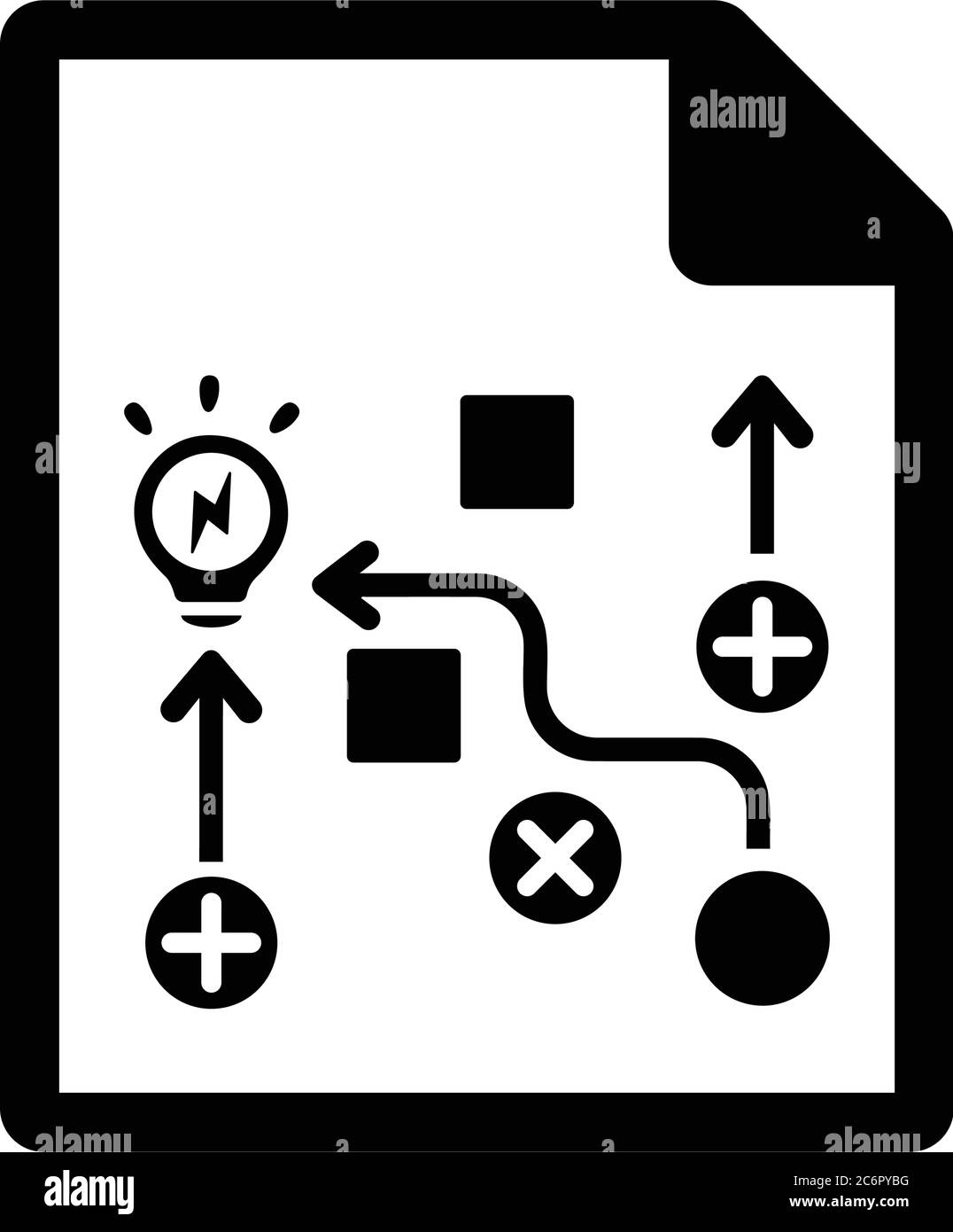 Plan de marketing empresarial, planificación, icono de estrategia