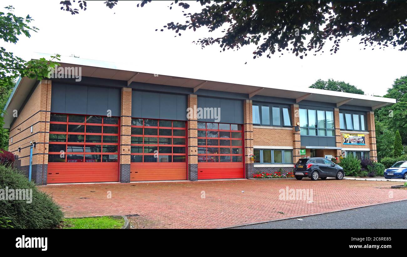 Estación de bomberos de Stockton Heath, 37 Ackers Rd, Stockton Heath, Warrington, Cheshire, Inglaterra, Reino Unido, WA4 2BJ Foto de stock