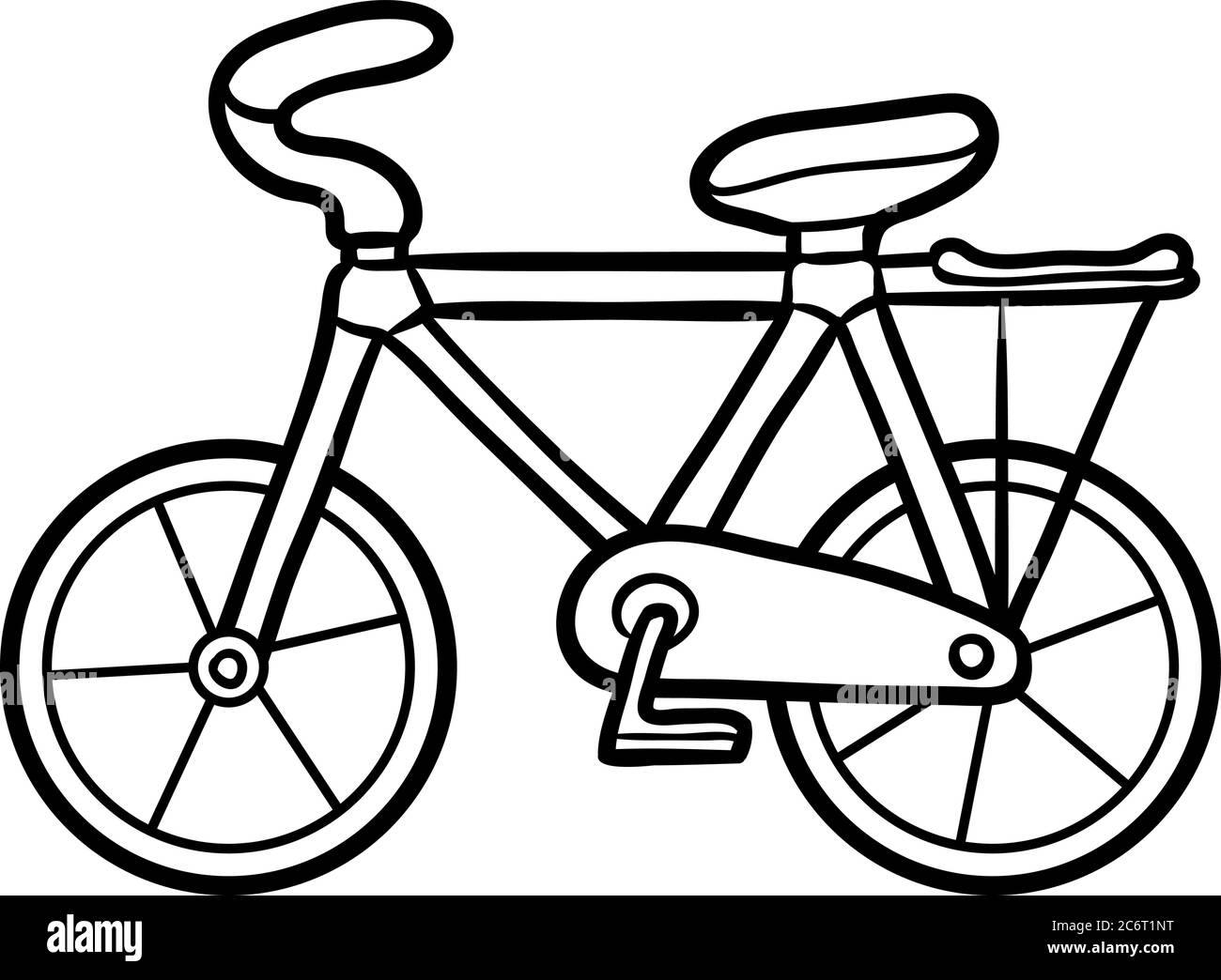 Libro de colorear para niños, bicicleta Imagen Vector de stock - Alamy