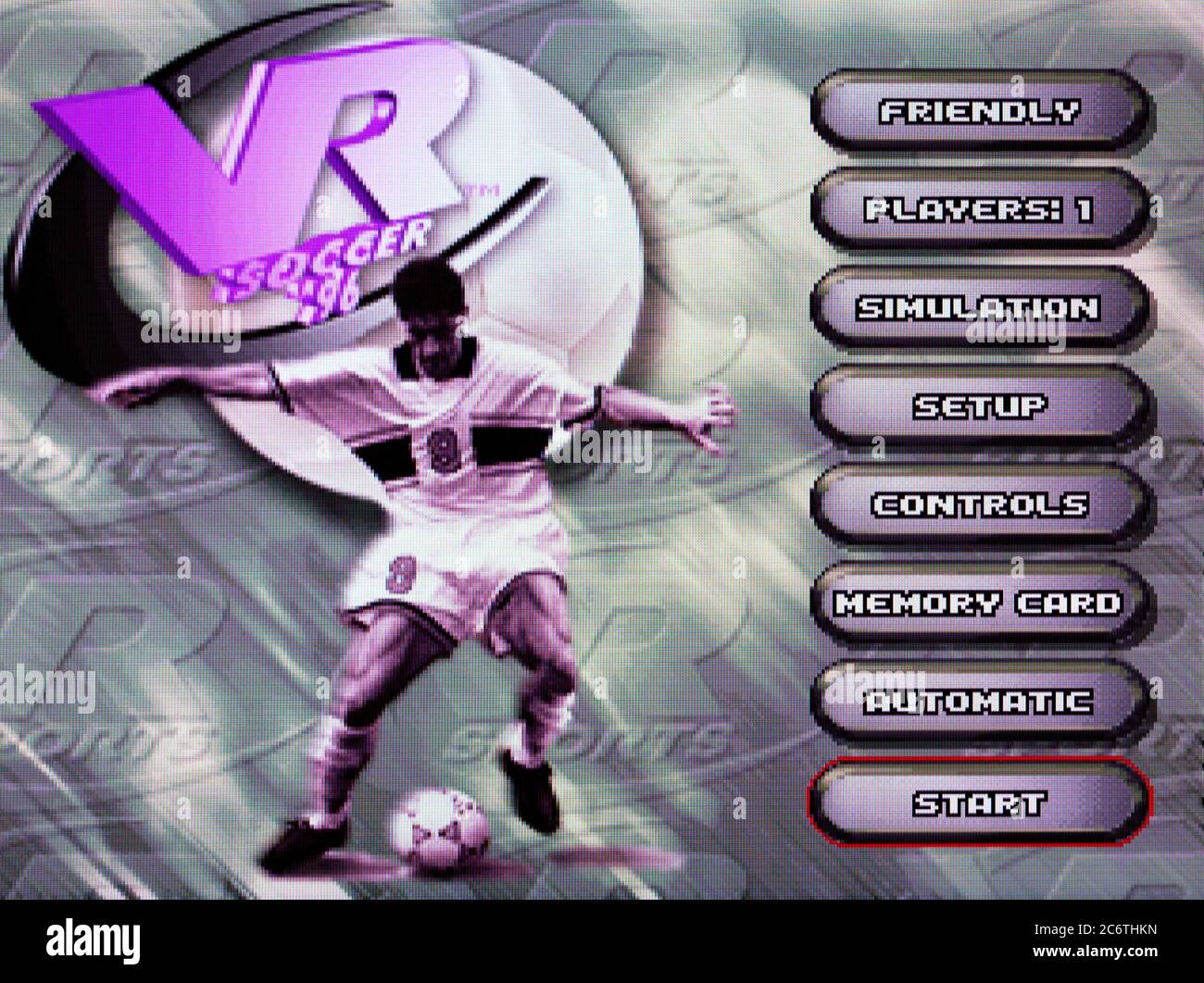 VR Soccer '96 - Sony PlayStation 1 PS1 PSX - solo para uso editorial Foto de stock