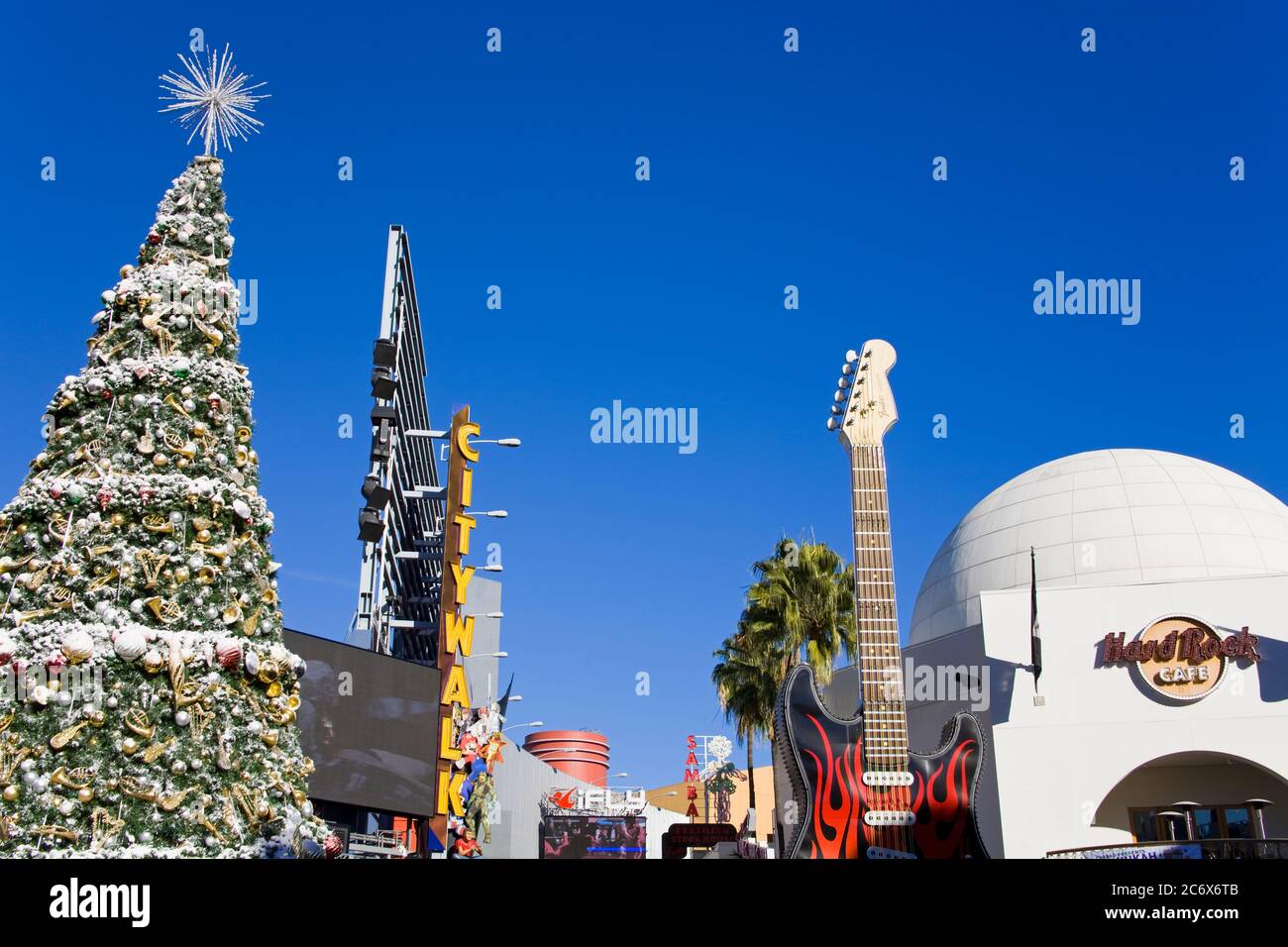 Rbol De Navidad En Citywalk Mall Universal Studios Hollywood Los Angeles California Estados