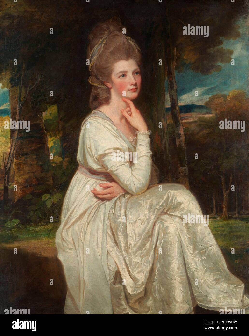 Lady Elizabeth Hamilton (1753–1797), Condesa de Derby, George Romney, alrededor de 1777 Foto de stock