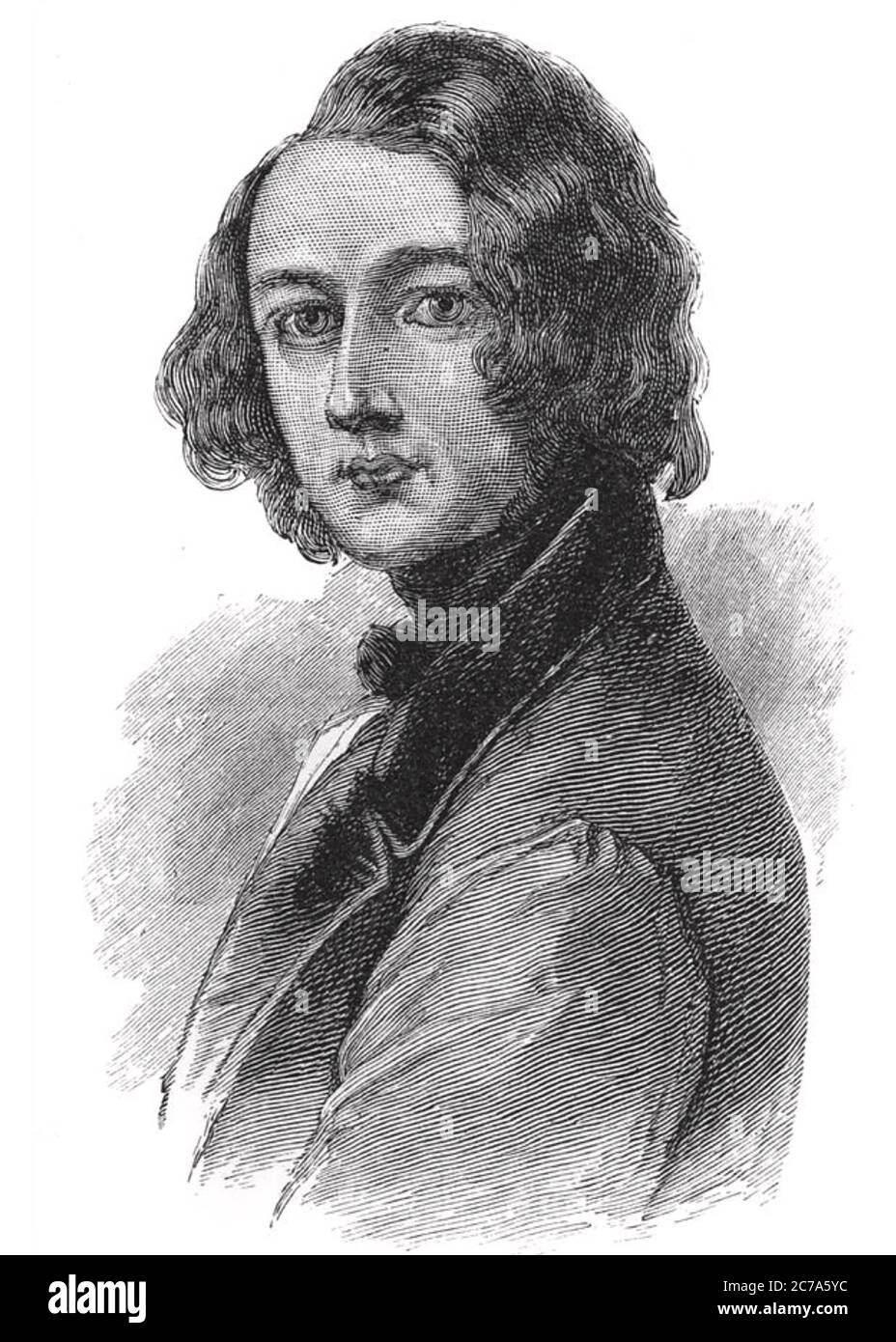 CHARLES DICKENS (1812-1870) escritor inglés sobre 1840 Foto de stock