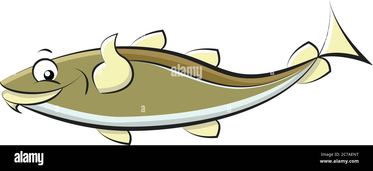 Feliz dibujo animado de bacalao vector Imagen Vector de stock - Alamy