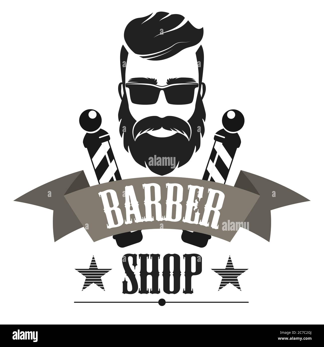 barbería. fondo de accesorios de peluquería. ilustración dibujada a mano  Imagen Vector de stock - Alamy