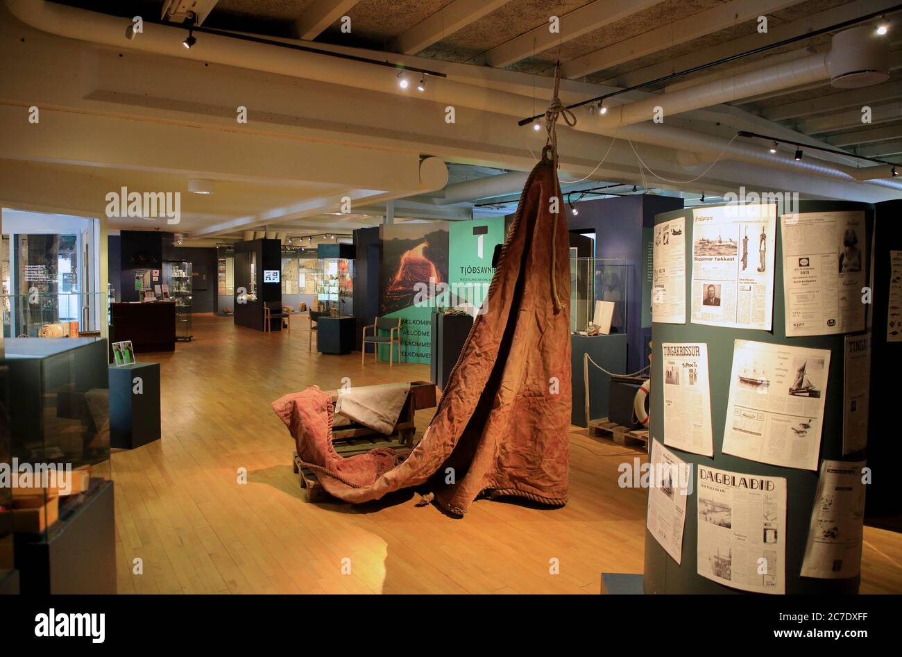 Vista interior del Museo Nacional de las Islas Feroe.Torshavn.Streymoy.Territorio de Dinamarca Foto de stock
