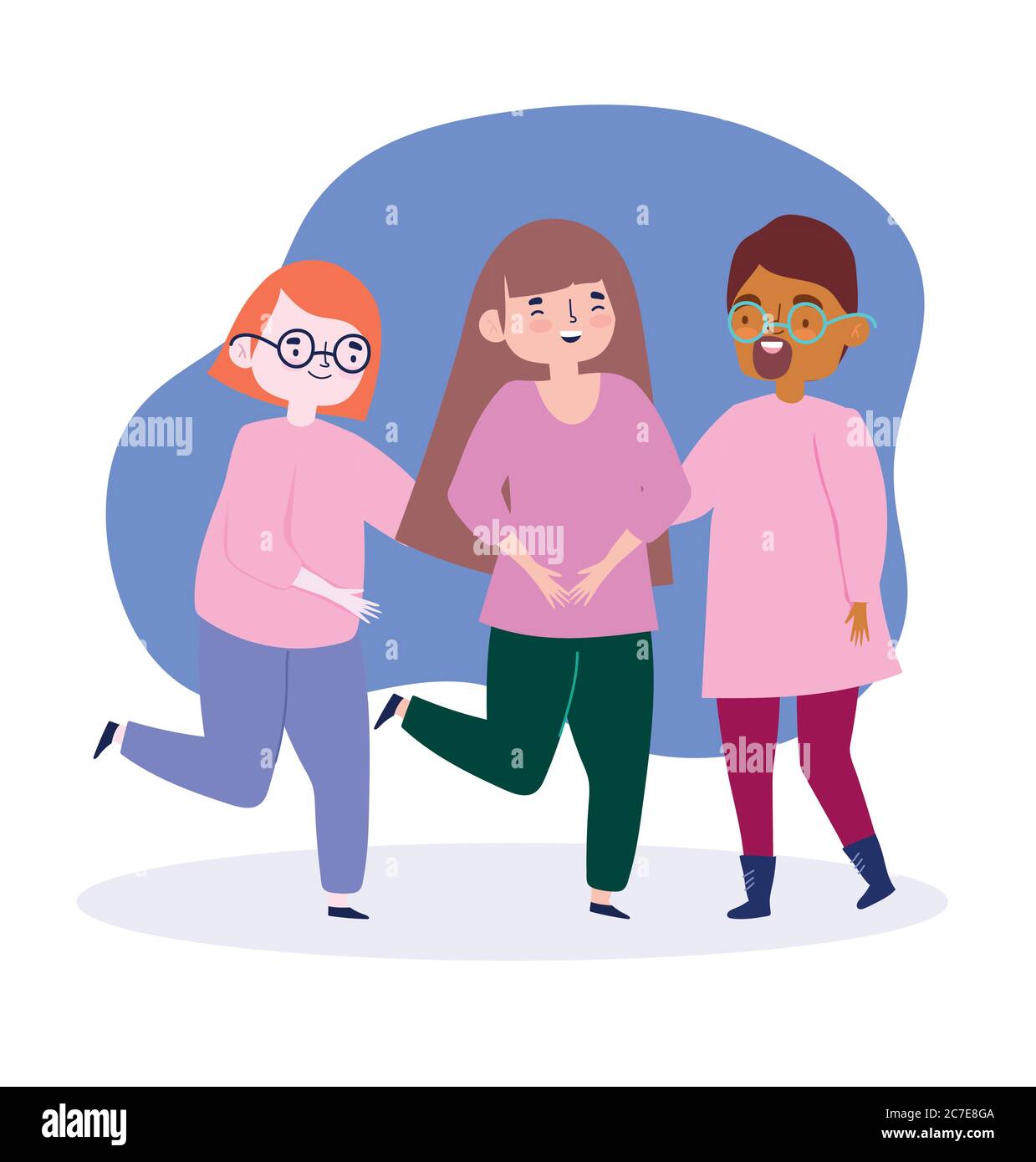 feliz día de la juventud celebración de dibujos animados carácter joven 