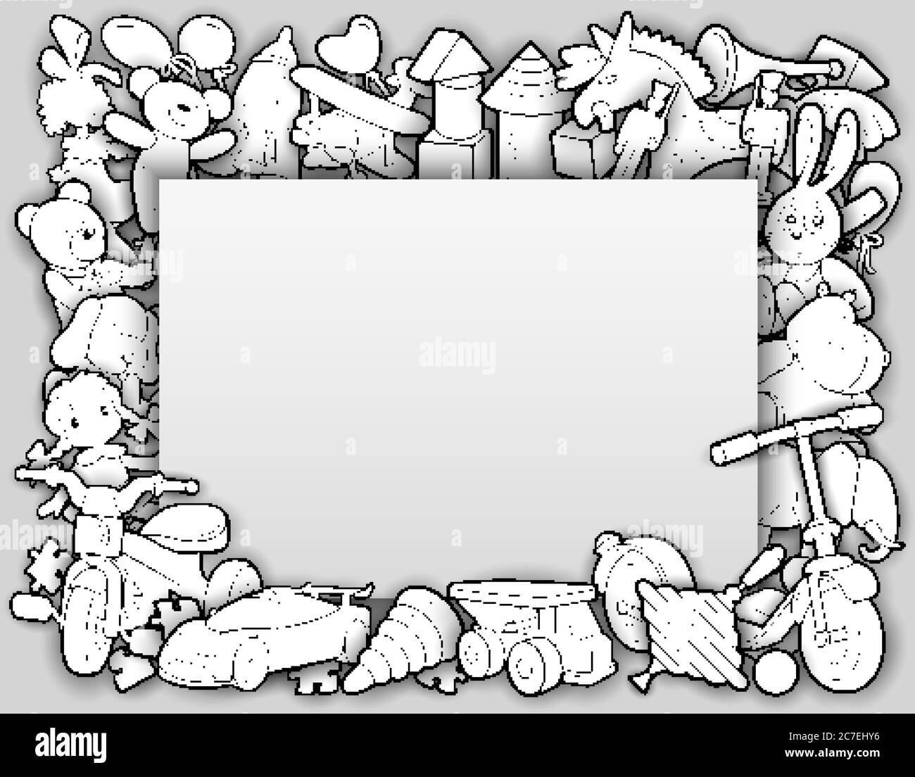 Marco para niños Imágenes de stock en blanco y negro - Alamy