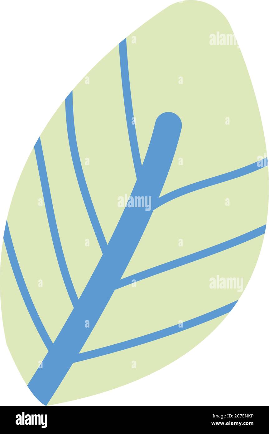 concepto de hojas abstractas, hoja de cerezo con diseño de rayas sobre fondo blanco, estilo plano, ilustración vectorial Ilustración del Vector