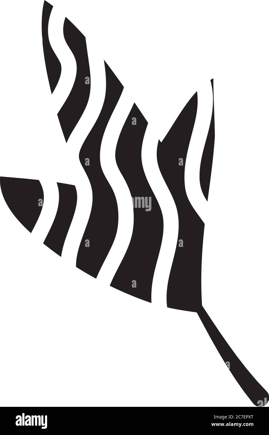 concepto de hojas abstractas, icono de hoja de hiedra sobre fondo blanco, estilo de silueta, ilustración vectorial Ilustración del Vector