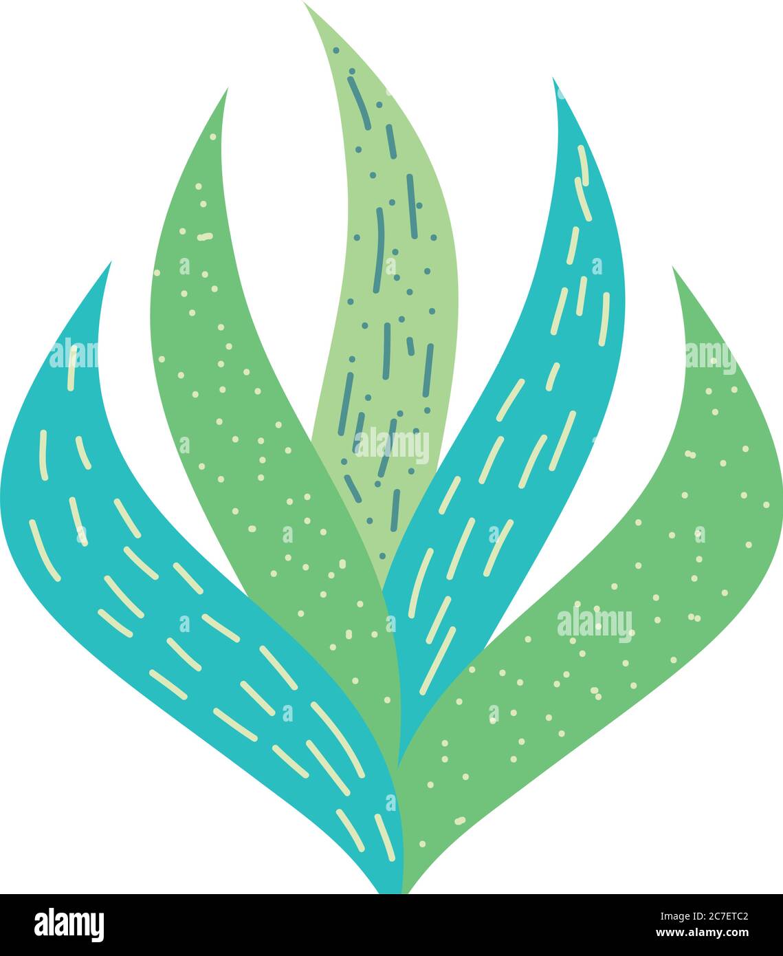 resumen hojas concepto, aloe vera planta icono sobre fondo blanco, estilo plano, vector ilustración Ilustración del Vector