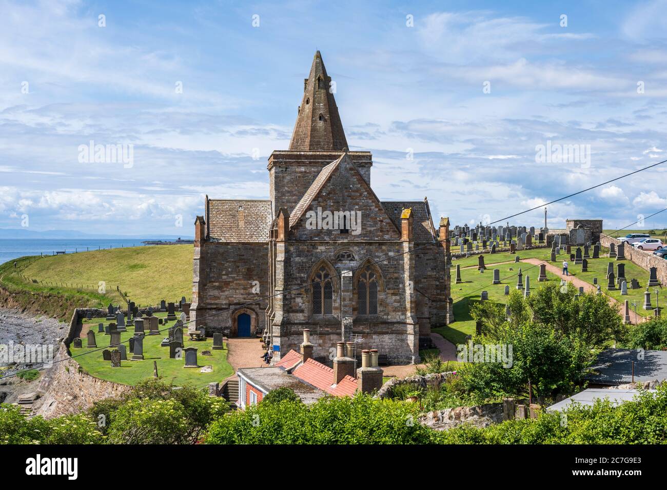 St Monans Parroquia de St Monans en East Neuk de Fife, Escocia, Reino Unido Foto de stock