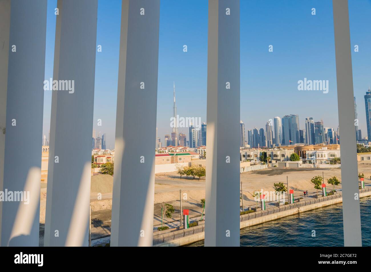 Una escena típica en Dubai EAU Foto de stock