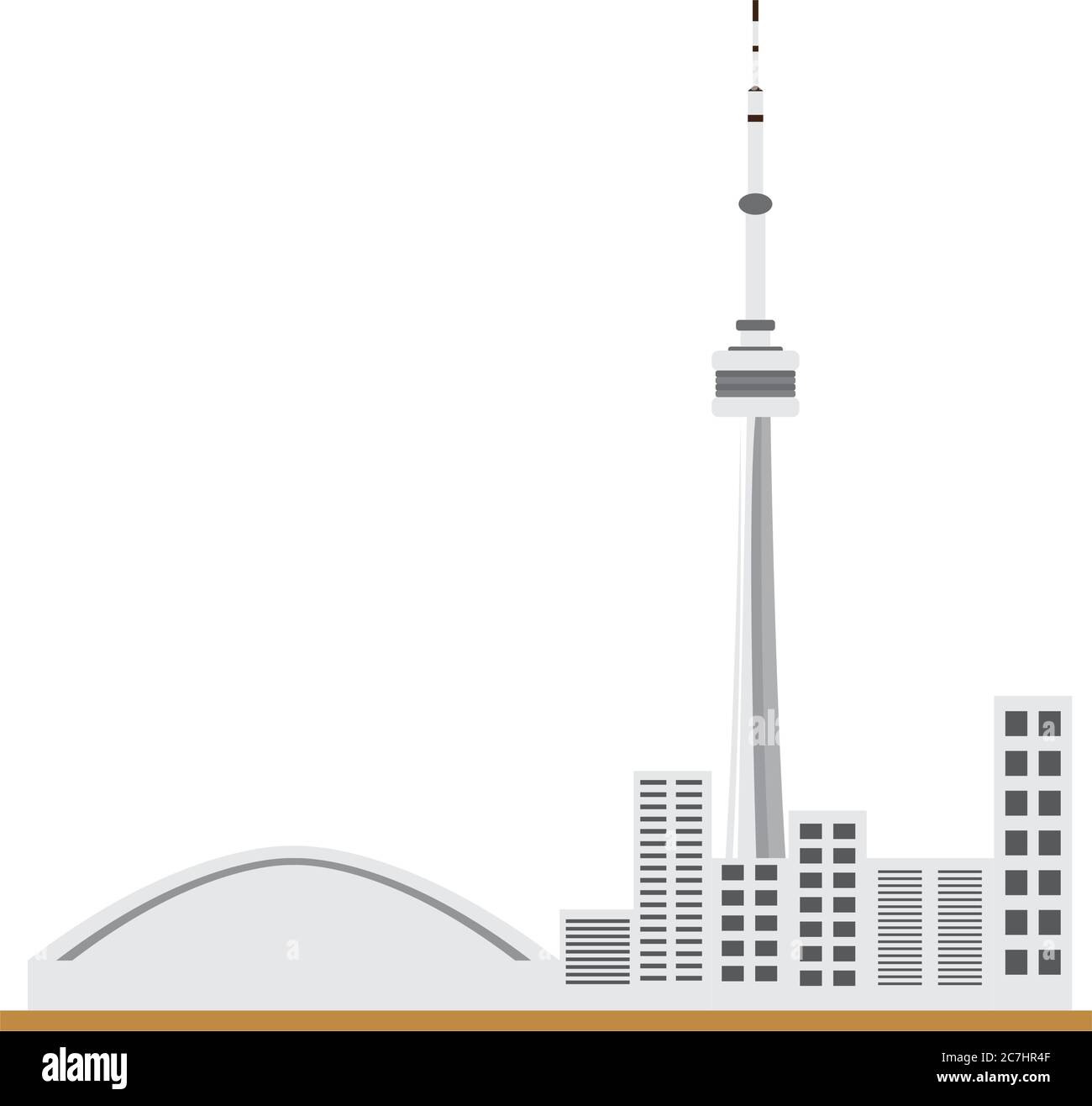 Punto de referencia de la ciudad de Toronto. Torre Nacional Canadiense - Vector Ilustración del Vector