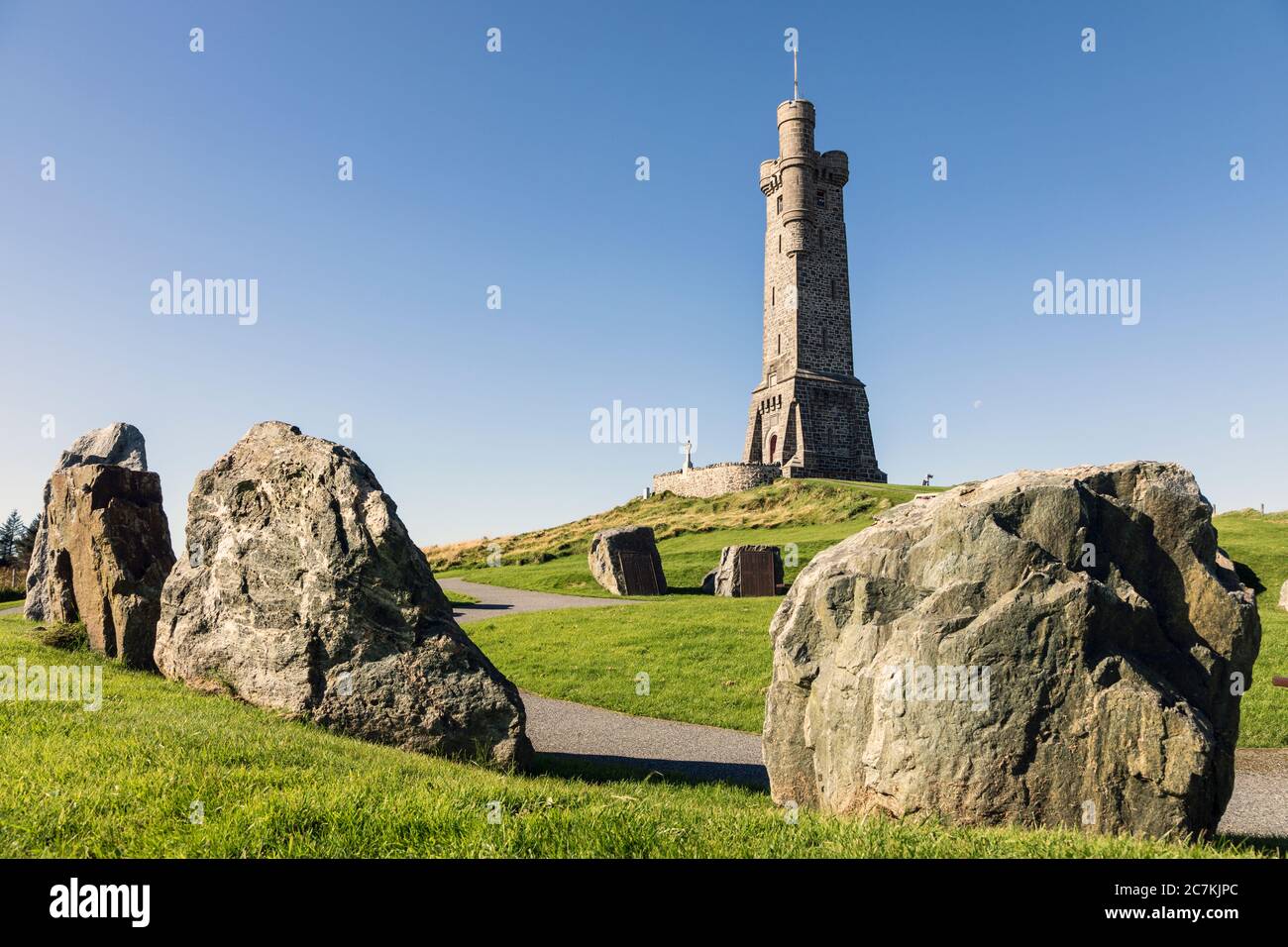 El monumento conmemorativo de la guerra de Lewis, Stornoway, Isla de Lewis, Hébridas exteriores, Escocia Foto de stock
