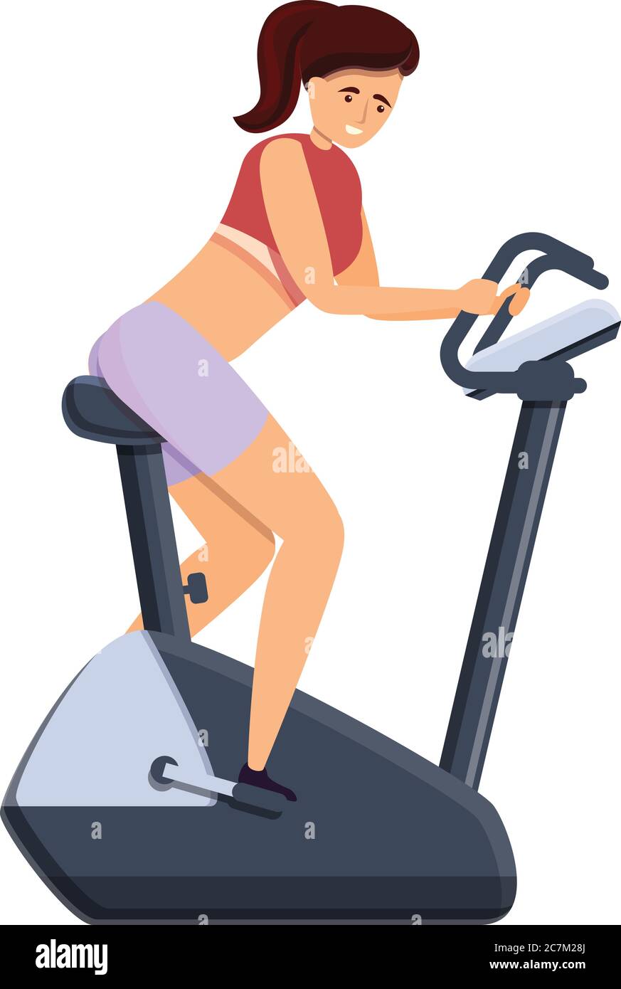 Icono de bicicleta estática. Dibujo animado de la bicicleta estática de  ejercicio icono vector para el diseño web aislado sobre fondo blanco Imagen  Vector de stock - Alamy