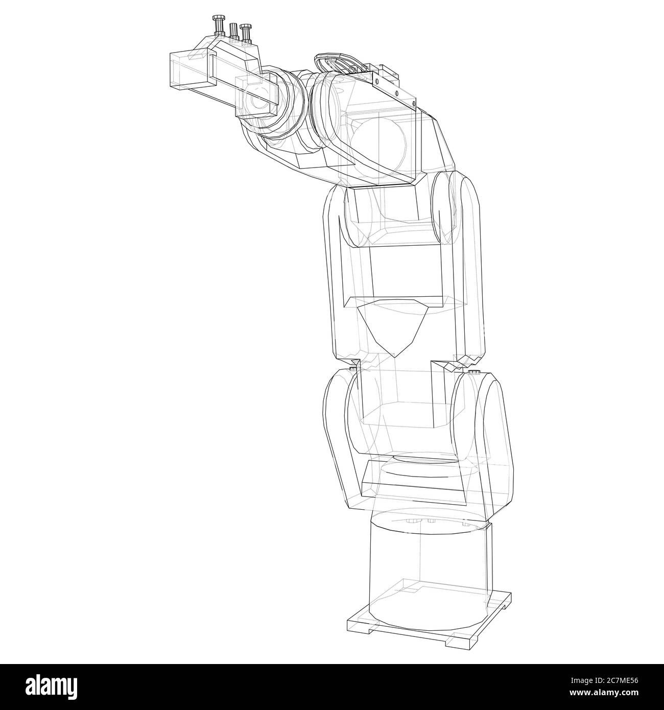 Manipulador de robots industriales Foto de stock