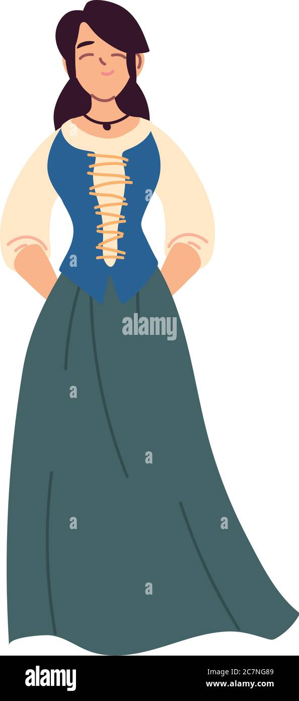 Mujer medieval con diseño de vestido de Reino y cuento de hadas tema ilustración vectorial Imagen Vector de stock - Alamy Mujer medieval con diseño de vestido de Reino y cuento de hadas tema ilustración vectorial Imagen Vector de stock - Alamy