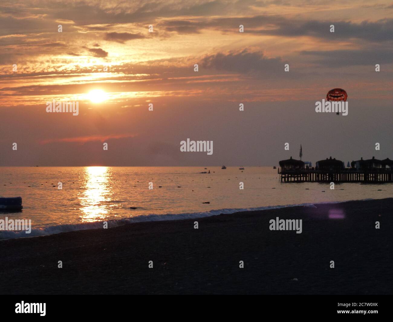 Turquía vacaciones Playa puesta de sol Foto de stock