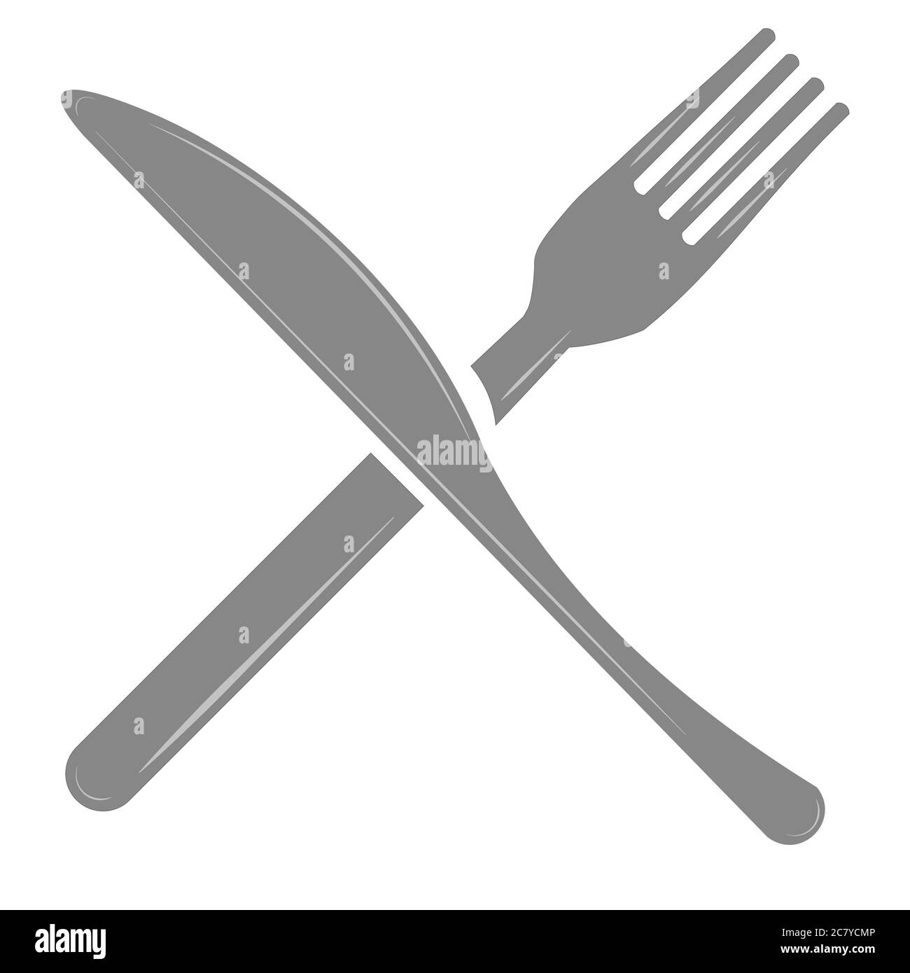 Dibujo de vectores de cuchillo y tenedor Imagen Vector de stock - Alamy