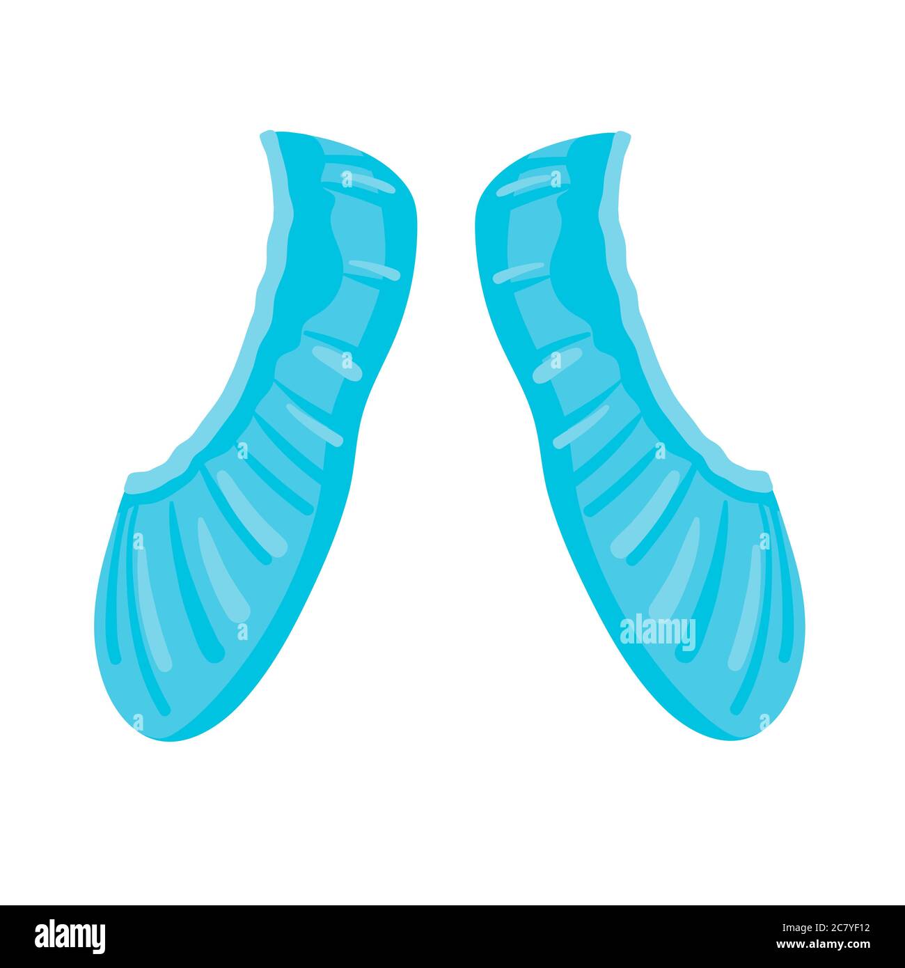 Cubrezapatos para la higiene personal. Azul. Ilustración vectorial Ilustración del Vector