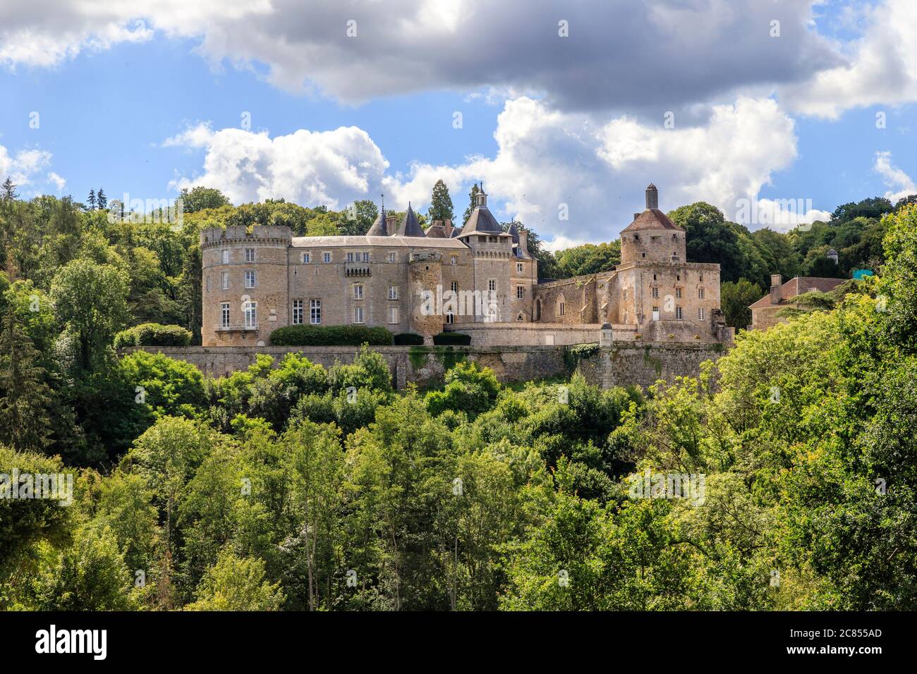 Francia, Yonne, Parque Natural Regional de Morvan, Chastellux sur Cure, castillo // Francia, Yonne (89), Parc naturel régional du Morvan, Chastellux-sur-Cur Foto de stock