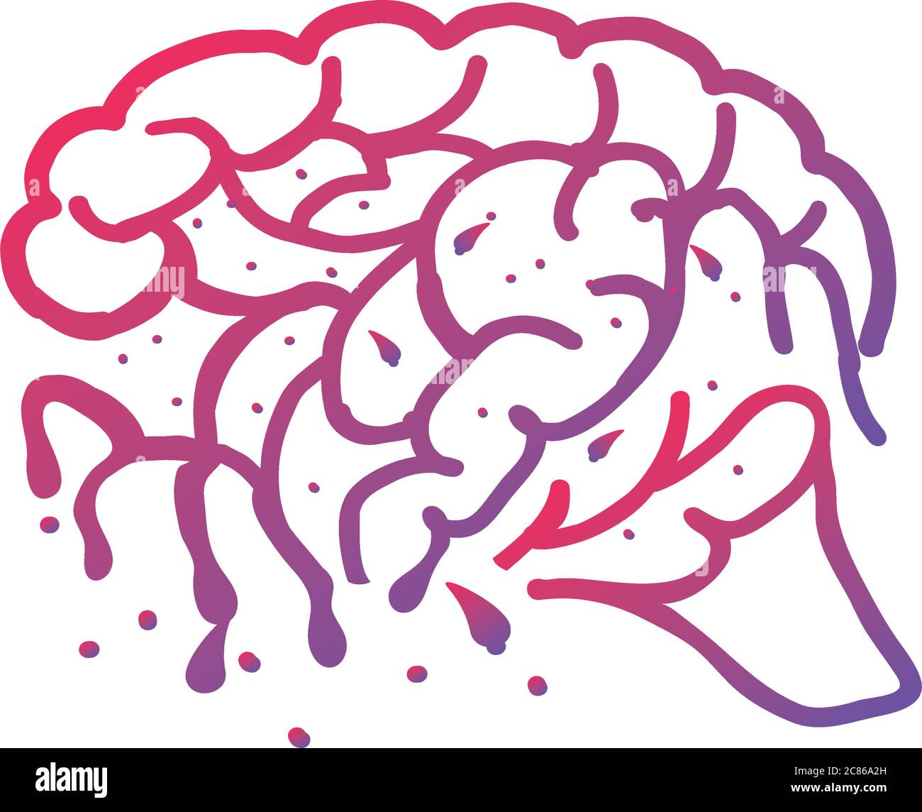 pensamiento cerebral y diseño sobre fondo blanco vector ilustración diseño Ilustración del Vector